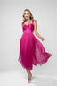 Rochie midi din tulle de matase