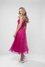 Rochie midi din tulle de matase