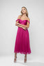 Rochie midi din tulle de matase