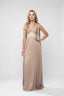 Rochie lunga tulle matase cu esarfe