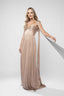 Rochie lunga tulle matase cu esarfe