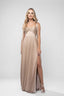 Rochie lunga tulle matase cu esarfe
