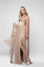 Rochie lunga tulle matase cu esarfe