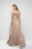 Rochie lunga tulle matase cu esarfe