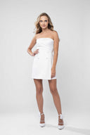 Short jacket dress with corset and buttons