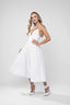 Rochie midi cu bretele fine si decolteu adanc