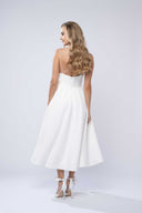 Rochie midi cu bretele fine si decolteu adanc