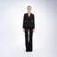 Costum elegant cu sacou in 6 nasturi si pantaloni evazati (1)