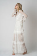Rochie lunga din matase White romance