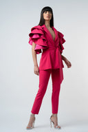 Pantalon conic fucsia