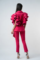 Pantalon conic fucsia