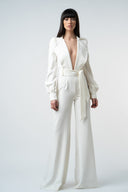 Salopeta cu decolteu adanc white