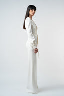 Salopeta cu decolteu adanc white