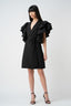Rochie sacou cu volane supradimensionate