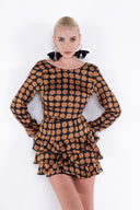 Rochie Pixie cu maneca si volane