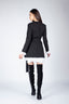 Rochie sacou cu volane din matase cu cordon