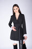 Rochie sacou cu volane din matase cu cordon