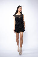 Rochie mini cu volane suprapuse