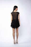 Rochie mini cu volane suprapuse