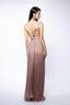 Rochie din matase cu slit inalt si corset transparent