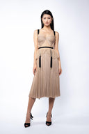 Rochie din matase cu detaliu faux portjartier