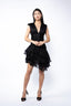 Rochie din matase cu fusta asimetrica