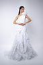 Rochie de gala couture cu un umar si detalii dramatice