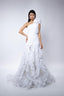 Rochie de gala couture cu un umar si detalii dramatice