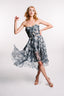 Rochie asimetrica matase cu decupaje