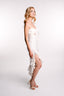 Rochie din in asimetrica cu prindere la bust