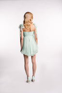Asymmetrical silk mini dress