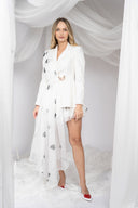 Sacou cu fronseuri White