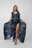 Rochie lunga cu imprimeu