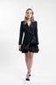 Rochie tip sacou cu volane structurate