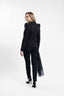 Pantaloni conici cu fronseu si volan lateral