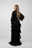 Rochie lunga din matase cu decolteu adanc