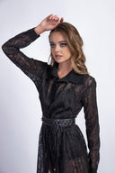 Rochie camasa din voal de matase brodat