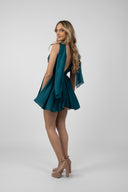 Short dress with deep neckline