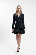 Rochie tip sacou cu volane structurate