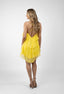 Rochie Lucky scurta din matase cu volane ample