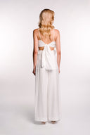 Top fluture din in cu detalii innodate cu design feminin, croiala moderna si detalii statement Monarh Design