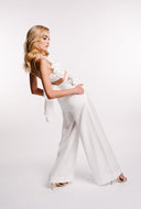 Top fluture din in cu detalii innodate cu design feminin, croiala moderna si detalii statement Monarh Design