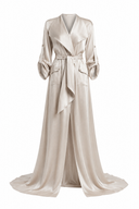 Caftan lung cu rever amplu si cordon