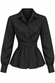 Camasa black cu esarfe