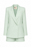 Costum sacou lejer din in peliculizat cu pantaloni scurti Mint