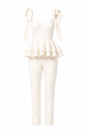 Compleu cu volane arhitecturale White