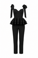 Compleu cu volane arhitecturale Black