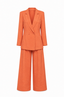 Costum cu pantalon si sacou lejer Dark Orange