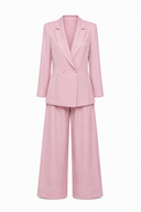 Costum cu pantalon si sacou lejer Pink