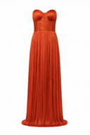 Silk dress with cups and lace-up corset